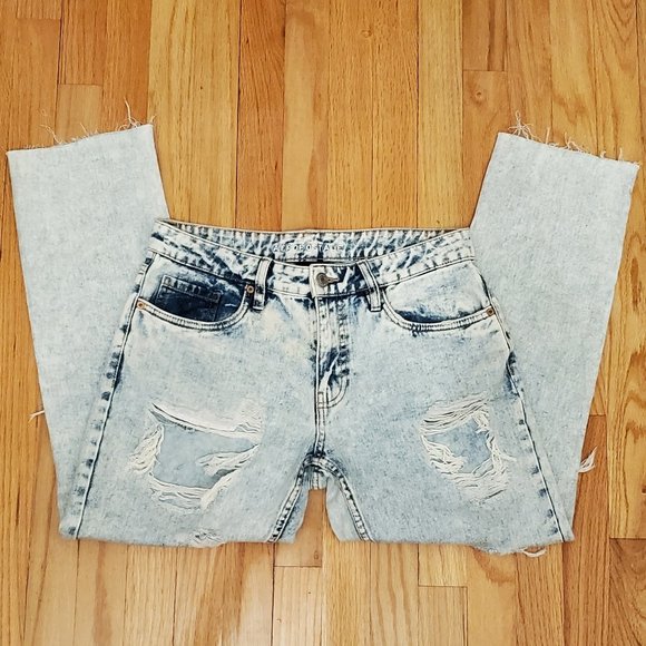 Aeropostale Jeans Womens Size 4 Acid Wash Boyfriend 90s Baggy Retro Distressed - Picture 3 of 13
